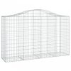 Íves horganyzott vas gabion kosár 200x50x120/140 cm