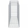 Íves horganyzott vas gabion kosár 200x50x120/140 cm