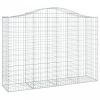 Íves horganyzott vas gabion kosár 200x50x140/160 cm