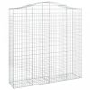 Íves horganyzott vas gabion kosár 200x50x200/220 cm