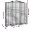 Íves horganyzott vas gabion kosár 200x50x200/220 cm