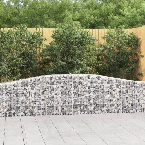 Íves horganyzott vas gabion kosár 400x30x60/80 cm