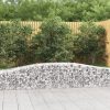 Íves horganyzott vas gabion kosár 400x50x40/60 cm