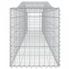 Íves horganyzott vas gabion kosár 400x50x60/80 cm