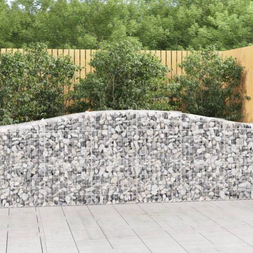 Íves horganyzott vas gabion kosár 400x50x80/100 cm