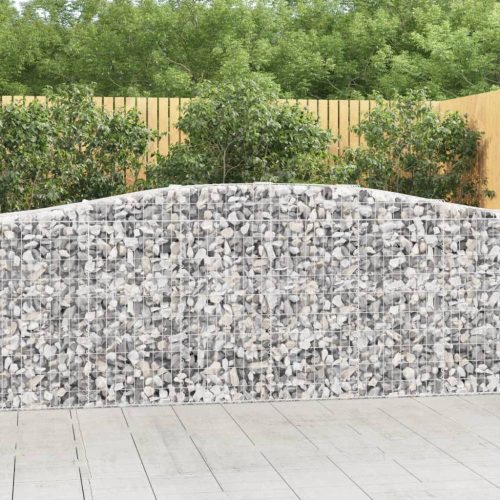 Íves horganyzott vas gabion kosár 400x50x100/120 cm