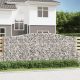 Íves horganyzott vas gabion kosár 400x50x160/180 cm