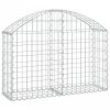 Íves horganyzott vas gabion kosár 100x30x60/80 cm