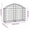 Íves horganyzott vas gabion kosár 100x30x60/80 cm