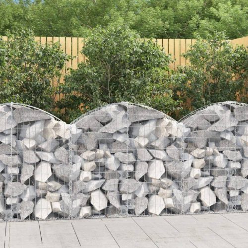 Íves horganyzott vas gabion kosár 100x30x80/100 cm