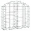 Íves horganyzott vas gabion kosár 100x30x80/100 cm