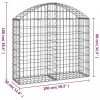 Íves horganyzott vas gabion kosár 100x30x80/100 cm