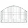 Íves horganyzott vas gabion kosár 100x50x40/60 cm