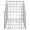 Íves horganyzott vas gabion kosár 100x50x40/60 cm