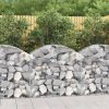 Íves horganyzott vas gabion kosár 100x50x80/100 cm