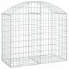 Íves horganyzott vas gabion kosár 100x50x80/100 cm