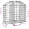 Íves horganyzott vas gabion kosár 100x50x80/100 cm