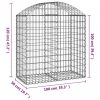 Íves horganyzott vas gabion kosár 100x50x100/120 cm