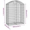 Íves horganyzott vas gabion kosár 100x50x120/140 cm