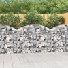 Íves horganyzott vas gabion kosár 150x30x100/120 cm