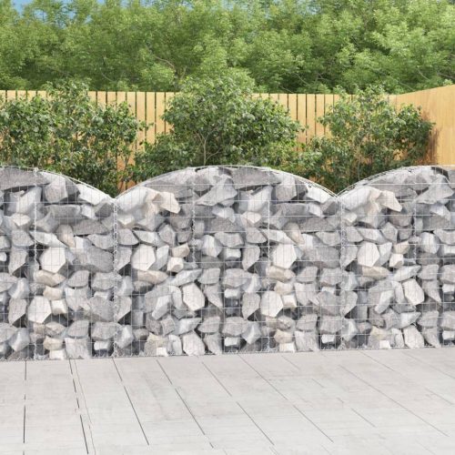 Íves horganyzott vas gabion kosár 150x30x100/120 cm