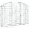 Íves horganyzott vas gabion kosár 150x30x100/120 cm