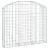 Íves horganyzott vas gabion kosár 150x30x120/140 cm