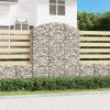 Íves horganyzott vas gabion kosár 150x30x180/200 cm