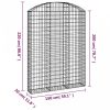 Íves horganyzott vas gabion kosár 150x30x200/220 cm