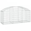 Íves horganyzott vas gabion kosár 150x50x60/80 cm