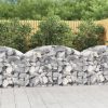 Íves horganyzott vas gabion kosár 150x50x80/100 cm