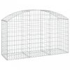 Íves horganyzott vas gabion kosár 150x50x80/100 cm