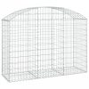 Íves horganyzott vas gabion kosár 150x50x100/120 cm