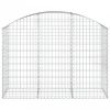 Íves horganyzott vas gabion kosár 150x50x100/120 cm