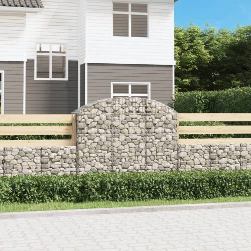 Íves horganyzott vas gabion kosár 150x50x120/140 cm