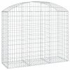 Íves horganyzott vas gabion kosár 150x50x120/140 cm