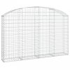 Íves horganyzott vas gabion kosár 200x30x120/140 cm