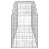 Íves horganyzott vas gabion kosár 200x50x60/80 cm