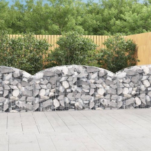 Íves horganyzott vas gabion kosár 200x50x80/100 cm