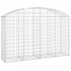 Íves horganyzott vas gabion kosár 200x50x120/140 cm