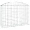 Íves horganyzott vas gabion kosár 200x50x140/160 cm