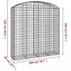 Íves horganyzott vas gabion kosár 200x50x200/220 cm