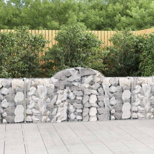 Íves horganyzott vas gabion kosár 200x30x80/100 cm