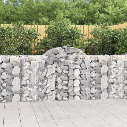 Íves horganyzott vas gabion kosár 200x30x100/120 cm