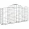 Íves horganyzott vas gabion kosár 200x30x100/120 cm