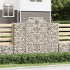 Íves horganyzott vas gabion kosár 200x30x160/180 cm