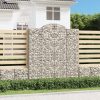 Íves horganyzott vas gabion kosár 200x30x220/240 cm