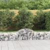 Íves horganyzott vas gabion kosár 200x50x40/60 cm