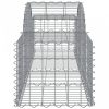 Íves horganyzott vas gabion kosár 200x50x40/60 cm