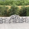 Íves horganyzott vas gabion kosár 200x50x60/80 cm